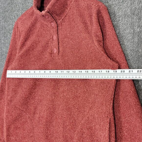 Eddie Bauer Sweater Womens Small Rust 1/4 Button Up Fleece Pullover EB006400 - Picture 5 of 13